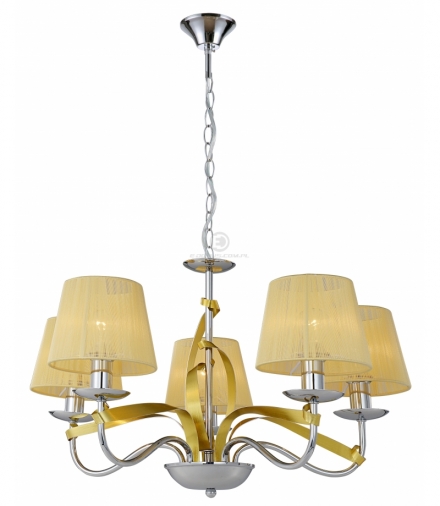 DIVA LAMPA WISZĄCA 5X40W E14 CHROM/ZŁOTY Candellux 35-55064