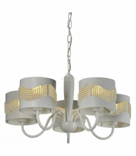 ANTONIO LAMPA WISZĄCA 5X60W E27 BIAŁY Candellux 35-23001