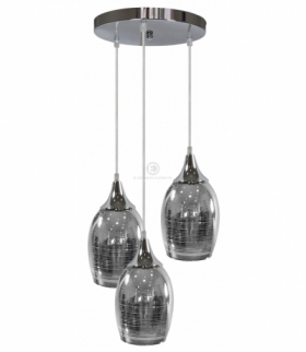 MARINA LAMPA WISZĄCA TALERZ 3X60W E27 CHROM Candellux 33-60181