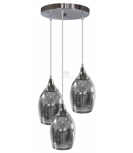 MARINA LAMPA WISZĄCA TALERZ 3X60W E27 CHROM Candellux 33-60181