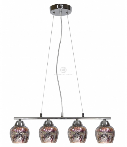 SIRIUS LAMPA WISZĄCA 4X60W E27 CHROM 3D Candellux 34-59628