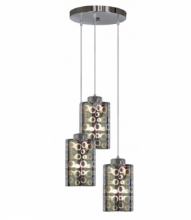 NOCTURNO LAMPA WISZĄCA TALERZ 3X40W E27 CHROM Candellux 33-57747