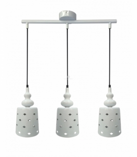 HAMP LAMPA WISZĄCA 3X60W E27 BIAŁY Candellux 33-51943