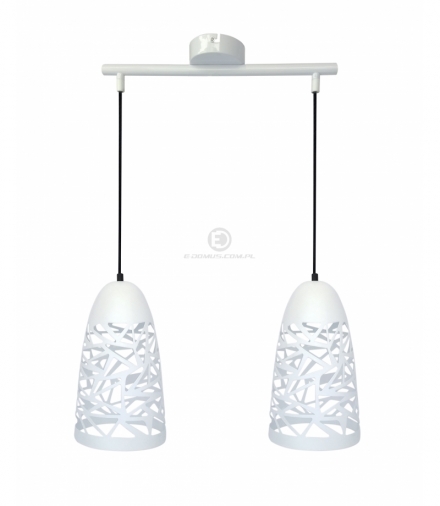 SABRIN LAMPA WISZĄCA 2X60W E27 BIAŁY Candellux 32-54869