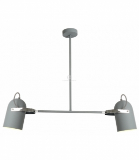 GRAY LAMPA WISZĄCA 2X40W E27 SZARY Candellux 32-66510