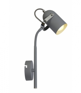 GRAY LAMPA KINKIET NA WYSIĘGNIKU 1X40W E14 SZARY Candellux 91-66527