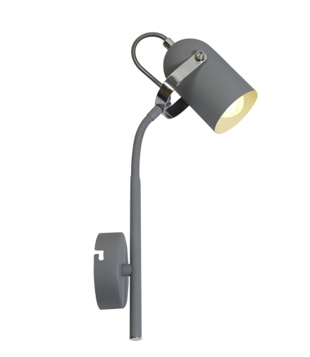 GRAY LAMPA KINKIET NA WYSIĘGNIKU 1X40W E14 SZARY Candellux 91-66527