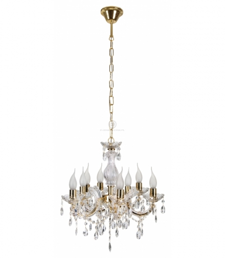 MARIA TERESA LAMPA WISZĄCA 8X40W E14 ZŁOTY Candellux 38-94653