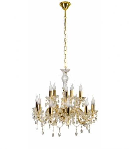 MARIA TERESA LAMPA WISZĄCA 12X40W E14 ZŁOTY Candellux 30-94608