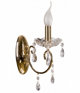 AURORA LAMPA KINKIET 1X40W E14 ZŁOTO Candellux 21-97609