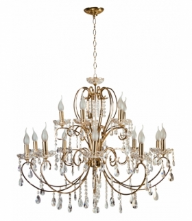 AURORA LAMPA WISZĄCA 10+5X40W E14 ZŁOTO Candellux 30-99801