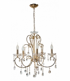 AURORA LAMPA WISZĄCA 5X40W E14 ZŁOTO Candellux 35-08575