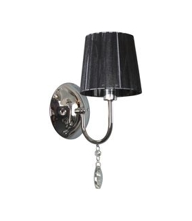 SORENTO LAMPA KINKIET 1X40W E14 CHROM ABAŻUR CZARNY Candellux 21-38036