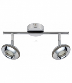 SKIPPER LAMPA SUFITOWA LISTWA 2X6W LED COB GŁÓWKA OKRĄGŁA 1E Z PRZEGUBEM KD SYSTEM CHROM Candellux 92-67562