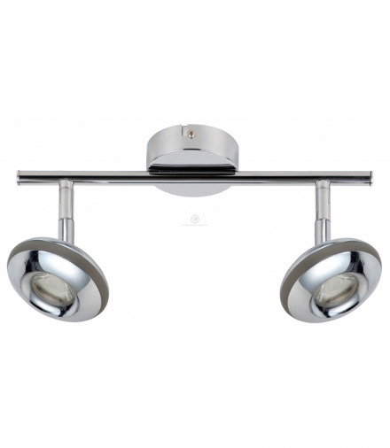 SKIPPER LAMPA SUFITOWA LISTWA 2X6W LED COB GŁÓWKA OKRĄGŁA 1E Z PRZEGUBEM KD SYSTEM CHROM Candellux 92-67562