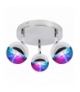 PARTY LAMPA SUFITOWA PLAFON 3X3W LED RGB GŁÓWKA OKRĄGŁA 1E Z PRZEGUBEM KD SYSTEM CHROM Candellux 98-67784