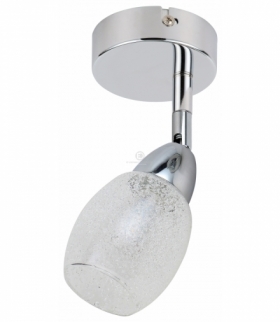 RICO LAMPA KINKIET 1X6W LED SMD GŁÓWKA OKRĄGŁA 1E Z PRZEGUBEM KD SYSTEM KLOSZ WYMIENNY CHROM/BEZBARWNY Candellux 91-67500