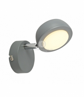 MILD LAMPA KINKIET 1X6W LED SZARY 3000K Candellux 91-66534