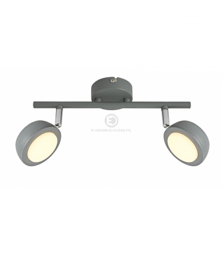 MILD LAMPA SUFITOWA LISTWA 2X6W LED SZARY 3000K Candellux 92-66749