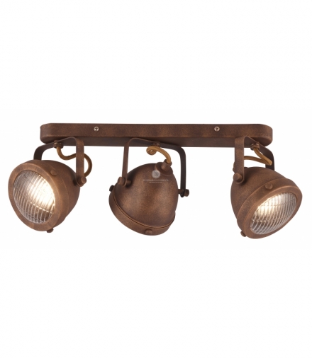 FRODO LAMPA SUFITOWA LISTWA 3X40W GU10 RDZAWY Candellux 93-71088