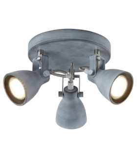 ASH LAMPA SUFITOWA PLAFON 3X40W GU10 SZARY MAT Candellux 98-64325
