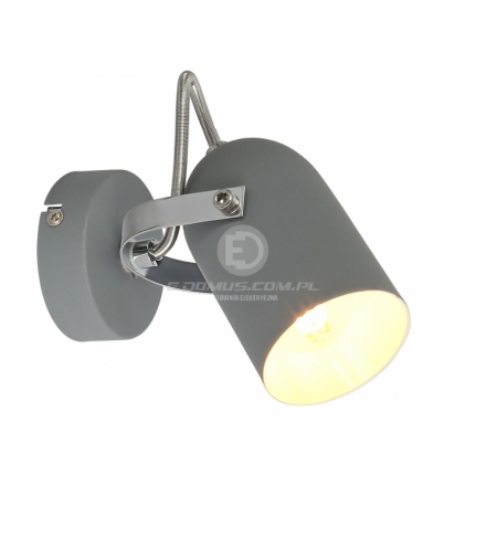 GRAY LAMPA KINKIET 1X40W E14 SZARY Candellux 91-66473
