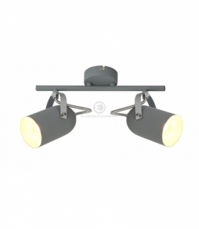 GRAY LAMPA SUFITOWA LISTWA 2X40W E14 SZARY Candellux 92-66480