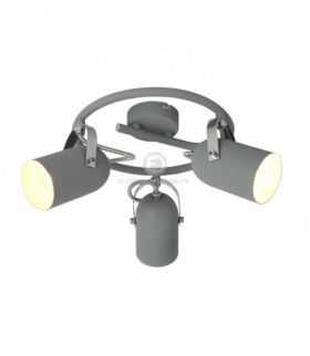 GRAY LAMPA SUFITOWA SPIRALA 3X40W E14 SZARY Candellux 98-66497