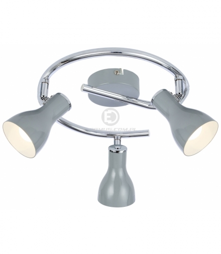 JULIE LAMPA SUFITOWA SPIRALA 3X40W E14 SZARY Candellux 98-66633