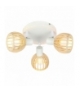 ATARRI LAMPA SUFITOWA PLAFON 3X25W E14 BIAŁY+DREWNO Candellux 98-68118