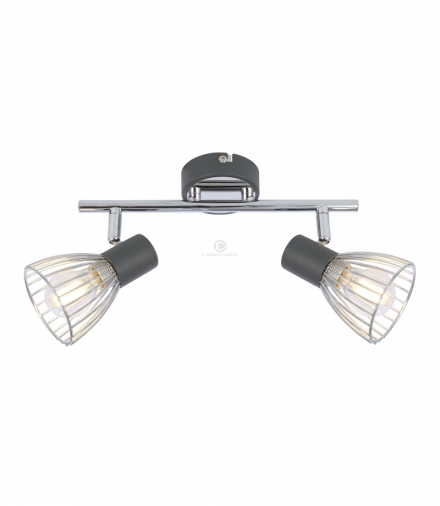 MODO LAMPA SUFITOWA LISTWA 2X40W E14 CZARNY+CHROM Candellux 92-61522