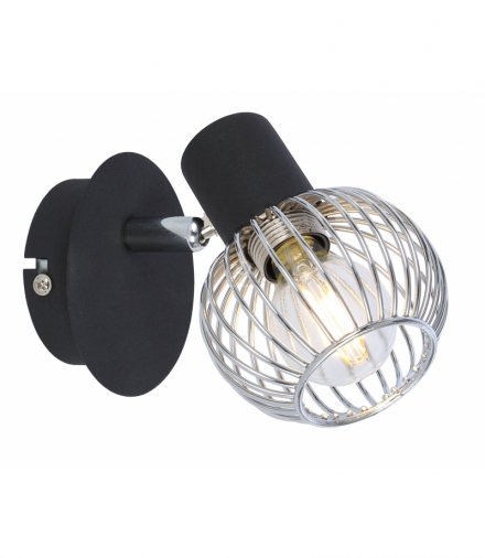 OSLO LAMPA KINKIET 1X40W E14 CZARNY/CHROM Candellux 91-61836