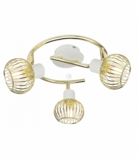OSLO LAMPA SUFITOWA SPIRALA 3X40W E14 BIAŁY/ZŁOTY Candellux 98-61829