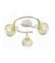 OSLO LAMPA SUFITOWA SPIRALA 3X40W E14 BIAŁY/ZŁOTY Candellux 98-61829