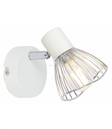 FLY LAMPA KINKIET 1X40W E14 BIAŁY/CHROM Candellux 91-61959