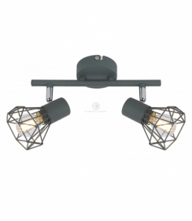 VERVE LAMPA SUFITOWA LISTWA 2X40W E14 MATOWY SZARY Candellux 92-60976