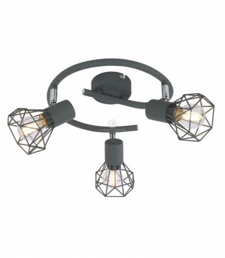 VERVE LAMPA SUFITOWA SPIRALA 3X40W E14 MATOWY SZARY Candellux 98-60990