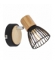 ANTICA LAMPA KINKIET 1 X MAX 25W E14 CZARNY + DREWNO Candellux 91-60938