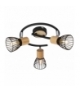 ANTICA LAMPA SUFITOWA SPIRALA 3 X MAX 25W E14 CZARNY + DREWNO Candellux 98-60952