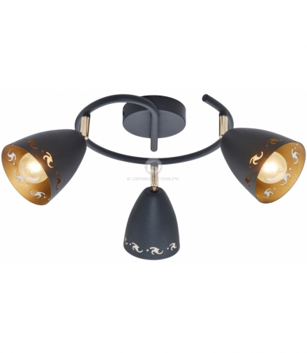 COTY LAMPA SUFITOWA SPIRALA 3X40W E14 CZARNY Candellux 98-67180