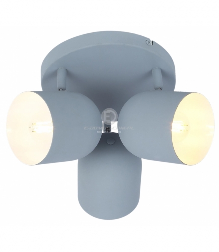 AZURO LAMPA SUFITOWA PLAFON 3X40W E27 SZARY MAT Candellux 98-63236