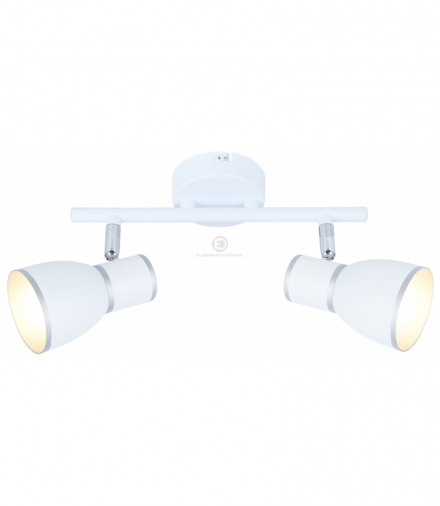 FIDO LAMPA SUFITOWA LISTWA 2X40W E14 BIAŁY+CHROM Candellux 92-63373