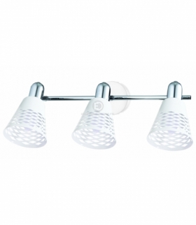 DISCOVERY LAMPA SUFITOWA LISTWA 3X40W E14 CHROM/BIAŁY Candellux 93-62178