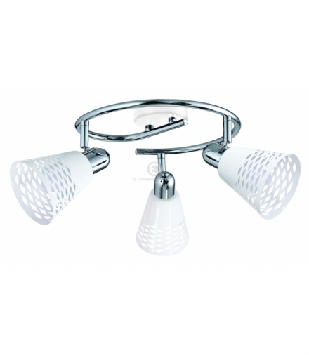 DISCOVERY LAMPA SUFITOWA SPIRALA 3X40W E14 CHROM/BIAŁY Candellux 98-62185