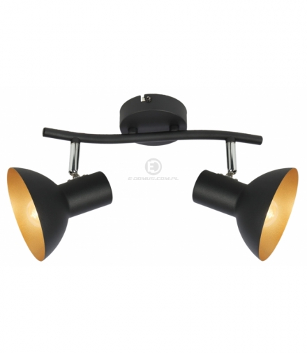 DISO LAMPA SUFITOWA LISTWA 2X40W E27 CZARNY+ZLOTO Candellux 92-63427