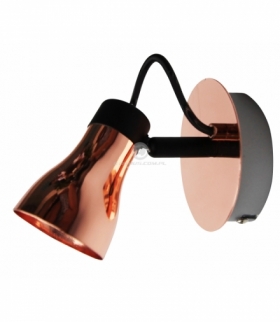 ANGUS LAMPA KINKIET 1X50W GU10 CZARNY+MIEDZIANY Candellux 91-39088