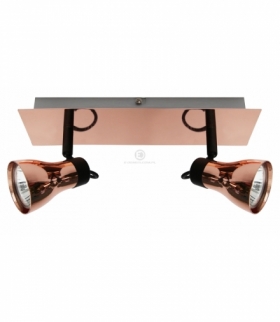 ANGUS LAMPA SUFITOWA LISTWA 2X50W GU10 CZARNY+MIEDZIANY Candellux 92-39095