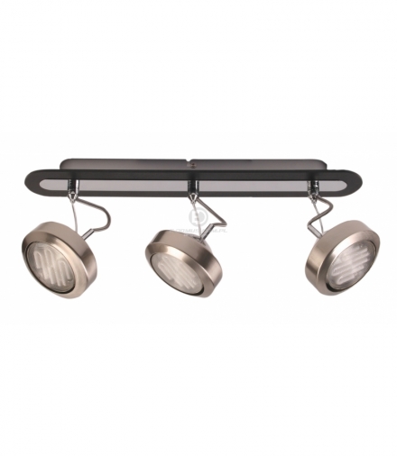 EARTH LAMPA SUFITOWA LISTWA 3X9W GX53 ENERGO SATYNA/WENGE Candellux 93-15801