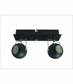 TONY LAMPA SUFITOWA LISTWA 2X3W LED GU10 CZARNY MATOWY Candellux 92-25012