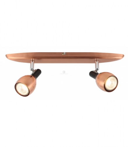 CROSS LAMPA SUFITOWA LISTWA 2X50W GU10 MIEDZIANY Candellux 92-32775